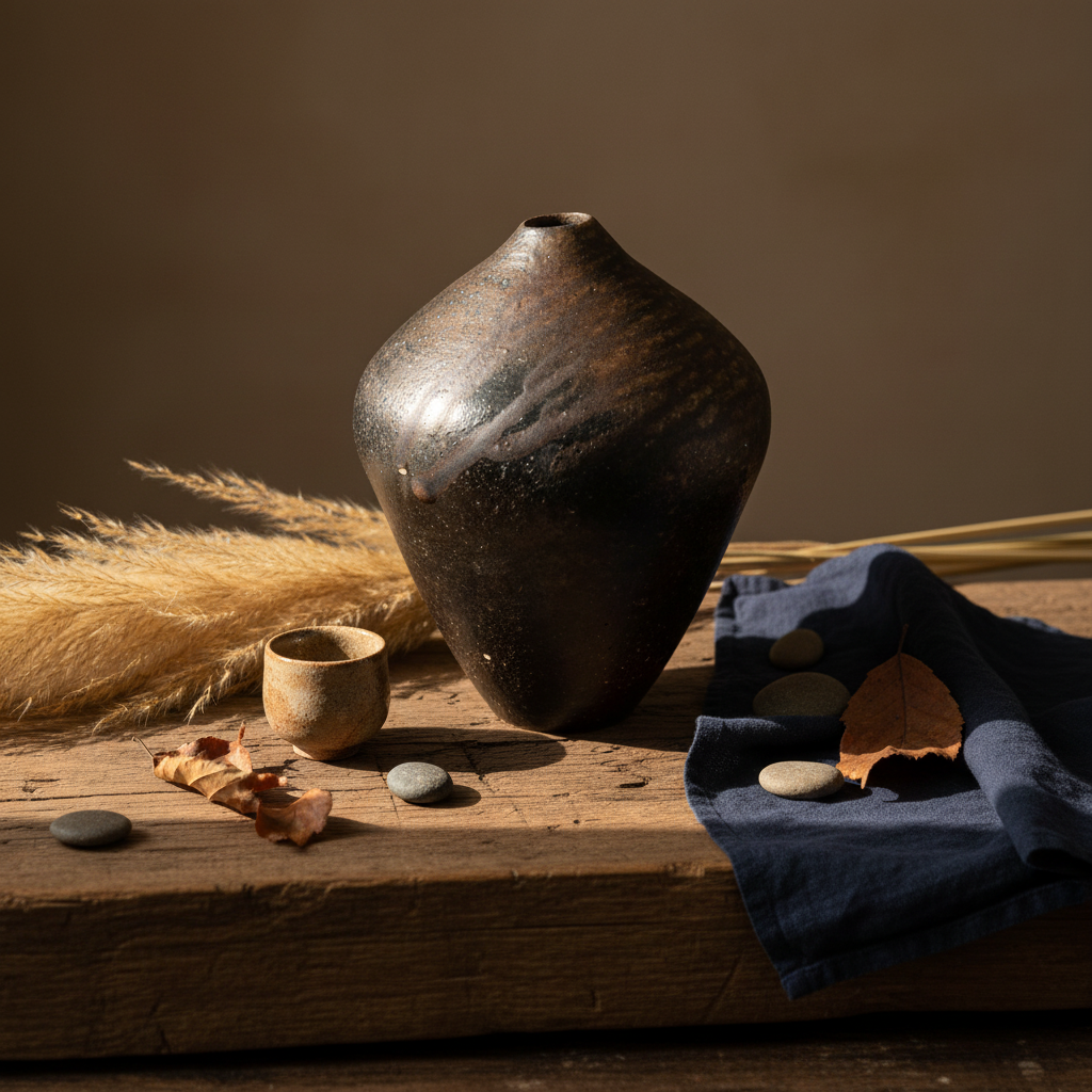 Black Jar — Enriched Wabi-sabi Scene
