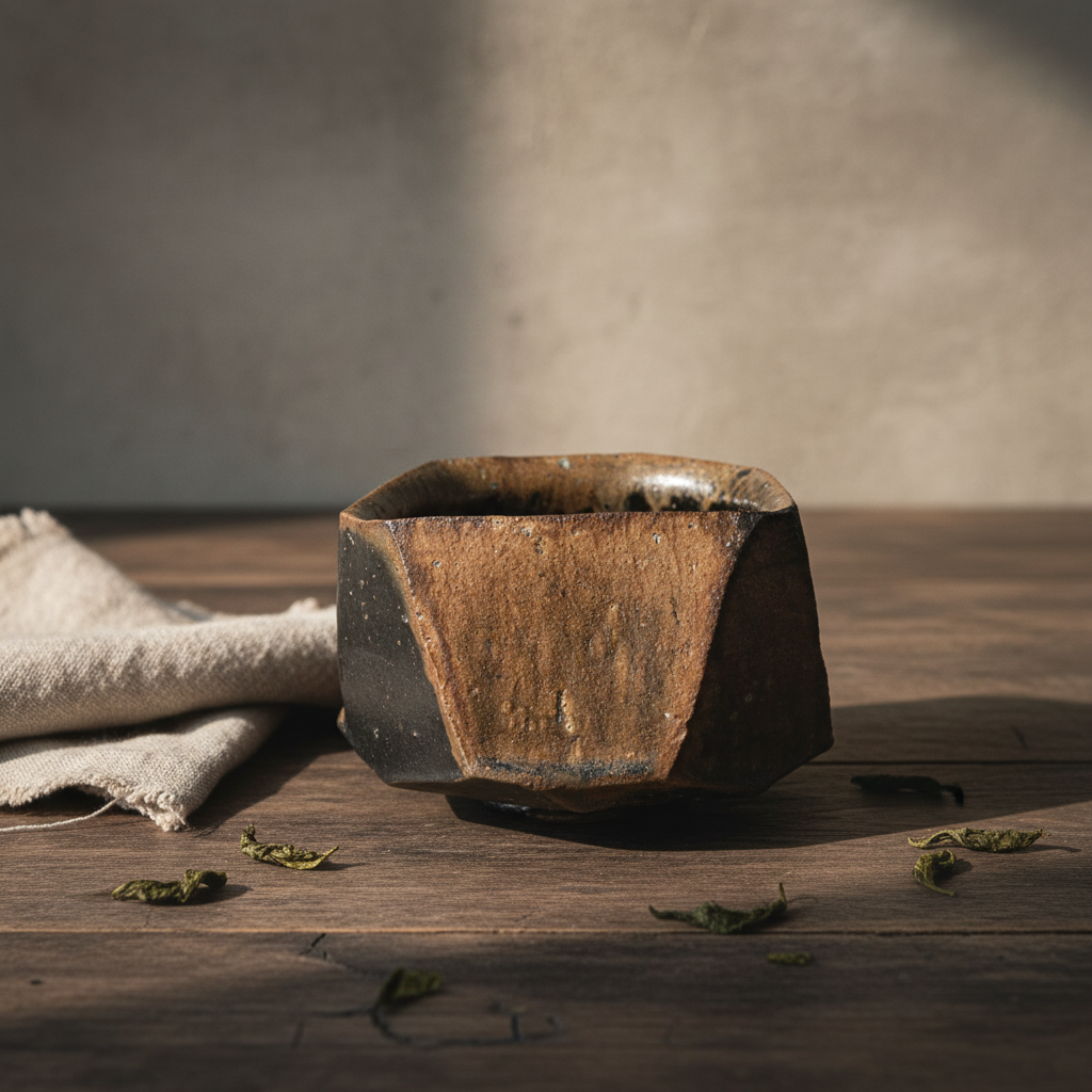 Black Natural Ash Teabowl — Scene