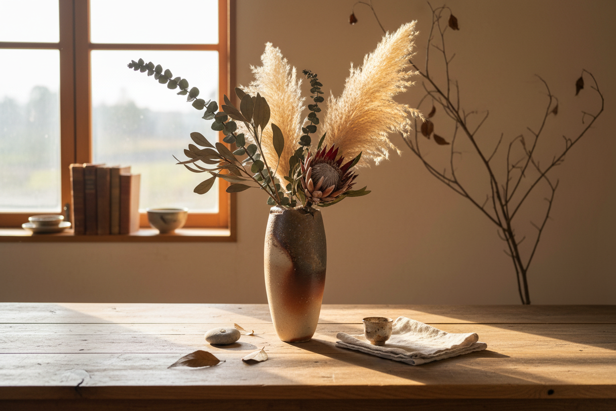 Natural Ash Damon Vase – Enriched Scene
