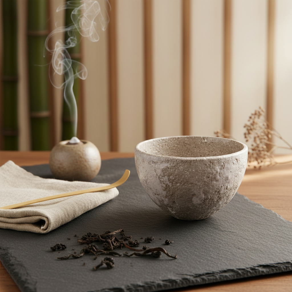 White Natural Ash Teabowl - Updated Scene