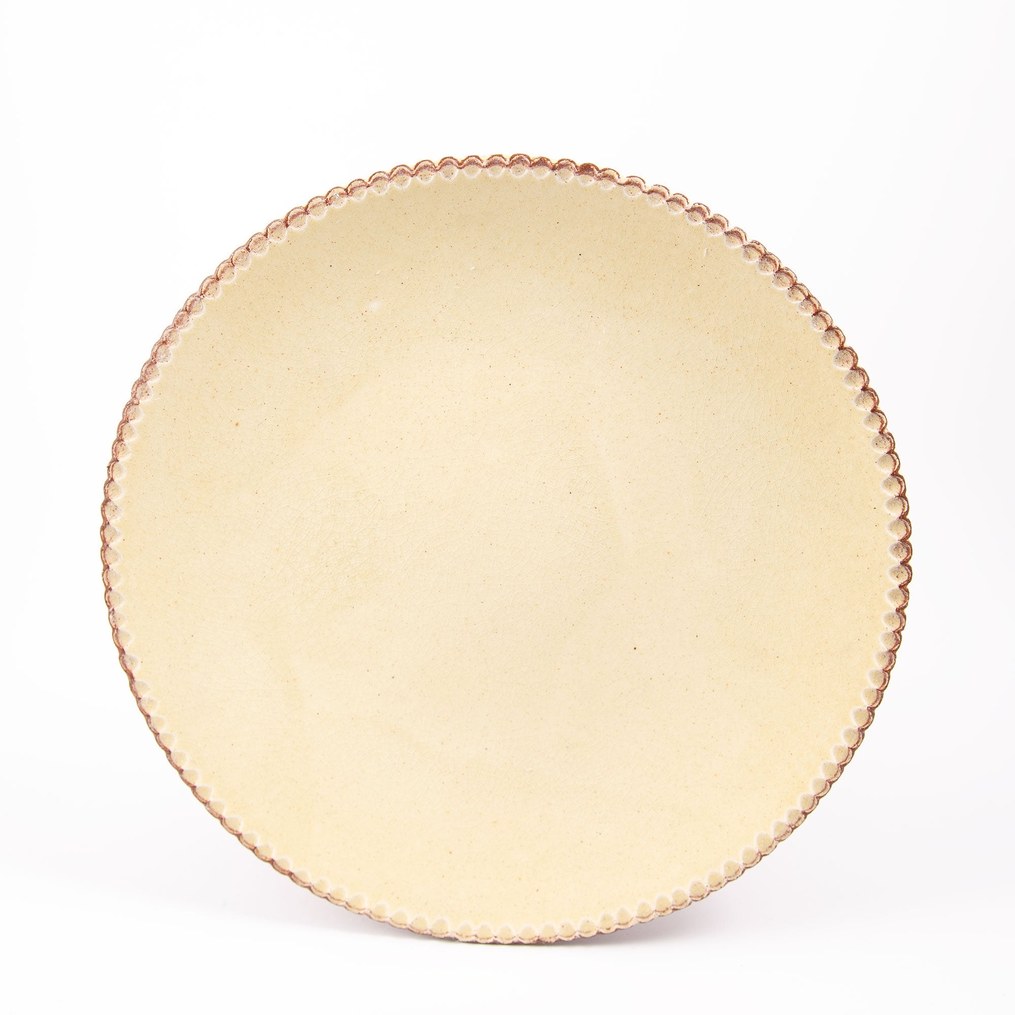 Assiette en faïence jaune
